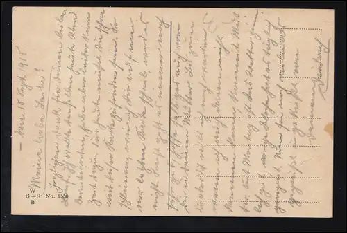 AK Rud. Schneider: Le premier baiser, marqué en 1918