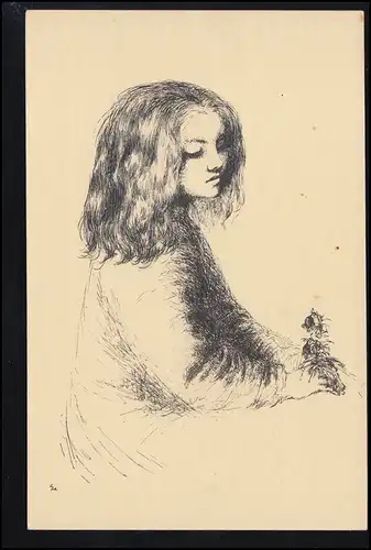 AK Artiste Hanna Nagel: Lisa, l'imprimerie du Dr Cantz, est marquée