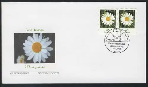 2451 Fleur 0,45 Euro Margerite, Couple FDC Berlin