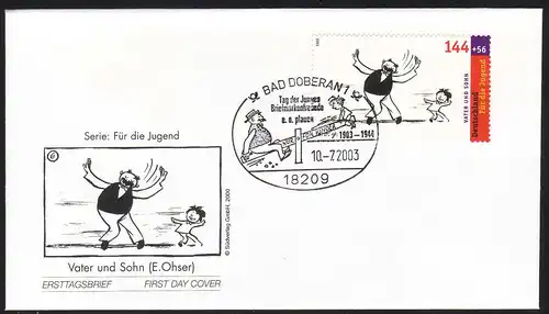 Marke aus Block 63 Jugend auf FDC: ESSt Bad Doberan