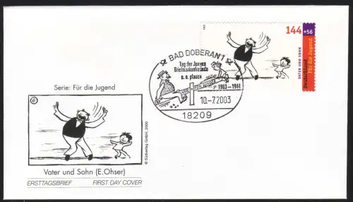 Marke aus Block 63 Jugend auf FDC: ESSt Bad Doberan