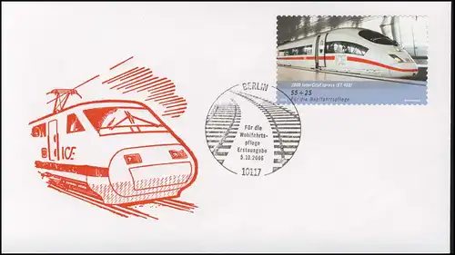 2567 chemin de fer auto-portant MH 64 sur FDC ESSt Berlin