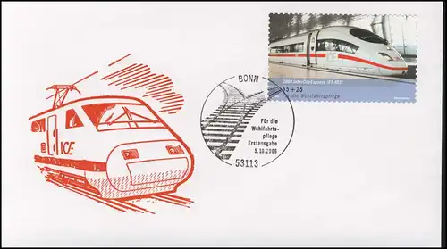 2567 Auto-porte ferroviaire de MH 64 sur FDC ESSt Bonn