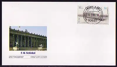 2552 Schinkel SELBSTKLEBEND auf FDC VS-Ersttags-Stempel WEIDEN