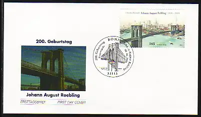 2546 Röbling SELBSTKLEBEND auf FDC ESSt Bonn