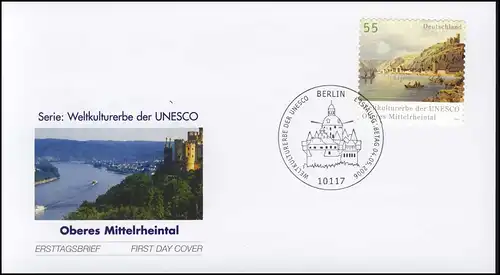 2537 Mittelrheintal EGAL WEUBSTKLEBEREND de MH 63 sur FDC Berlin