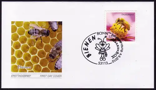 2799 Abeille Miel 2010 SANS BOIS, FDC EV-O Bonn