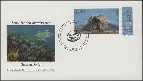 2795 Umweltschutz Meeresschutz - Robben auf FDC ESSt Berlin