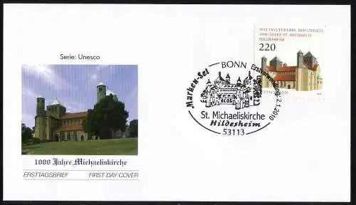 2779 Hildesheim - selbstklebend aus MH 82, auf FDC EV-O Bonn