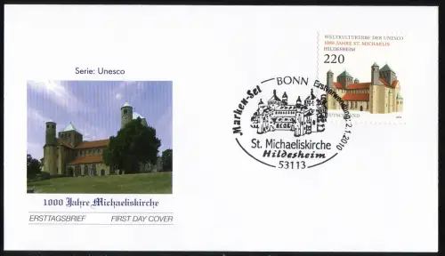 2779 Hildesheim - selbstklebend aus MH 82, auf FDC EV-O Bonn