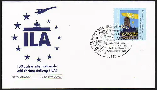 2755 ILA selbstklebend, FDC Erstverwendungs-O Bonn