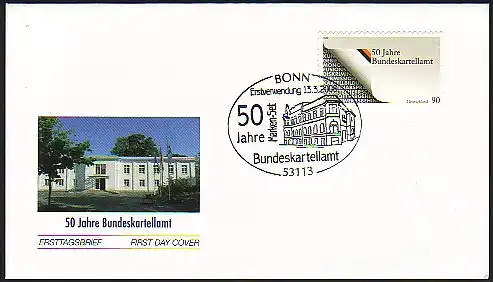 2655 Bundeskartellamt - SELBSTKLEBEND auf FDC Erstverwendungsstempel Bonn