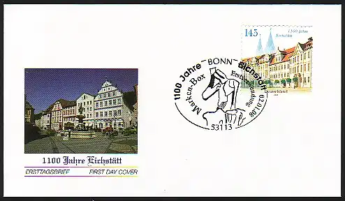 2643 Eichstätt SELBSTKLEBEND aus Rolle, FDC Erstverwendungs-O Bonn