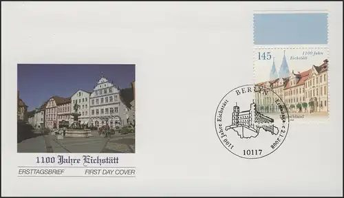 2638 Eichstätt - nassklebend, mit Oberrrand auf FDC ESSt Bonn