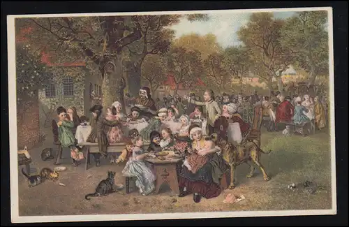 AK Artiste Prof. Ludwig Knaus: Fête des enfants, inutilisé