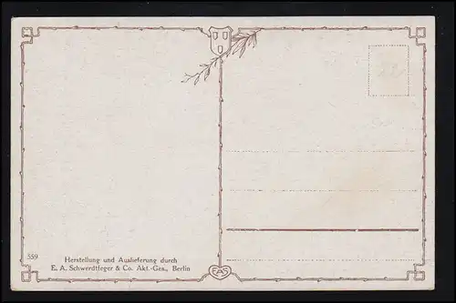 AK Artiste E. Scheller-Goech: tête de moine, édition Schwerdtfeger, non utilisé