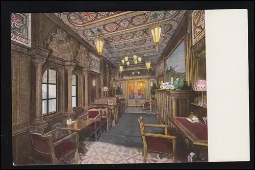 Sitmar-AK AUSONIA - Bibliothek und Lesesaal, Verlag Sitmar, ungebraucht