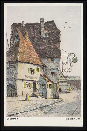 AK F. Siegele: d'anciennes cartes d 'artiste, cartes Wiechmann, inutilisé