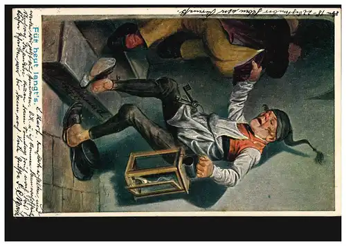 Caricature-AK soir à l'auberge - Pour ce soir! DORTMUND 31.8.194