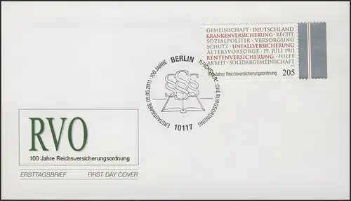 2868 Reichsversicherungsordnung 2011, FDC ESSt Berlin