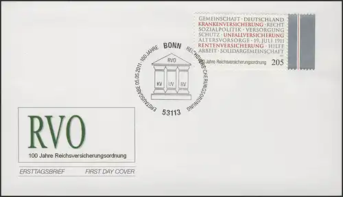 2868 Reichsversicherungsordnung 2011, FDC ESSt Bonn