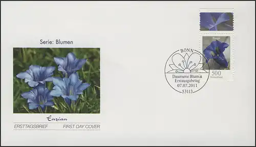 2877 Blumen Enzian 500 Cent, FDC ESSt Bonn