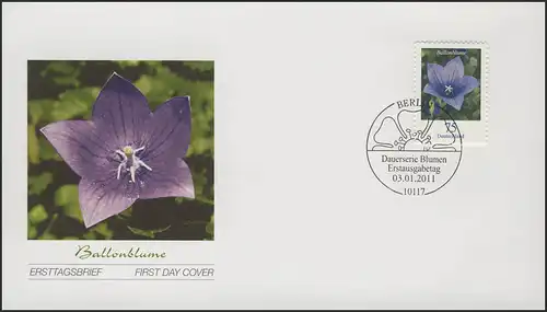 2835 Blume Ballonblume 75 Cent auf FDC ESSt  Berlin