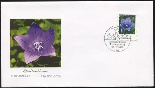 2835 fleur fleur ballon 75 cents sur FDC ESSt Bonn