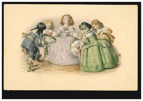 AK Artiste L'Eitle accueille ses visiteurs, maison d'édition Munk Vienne, inutilisé