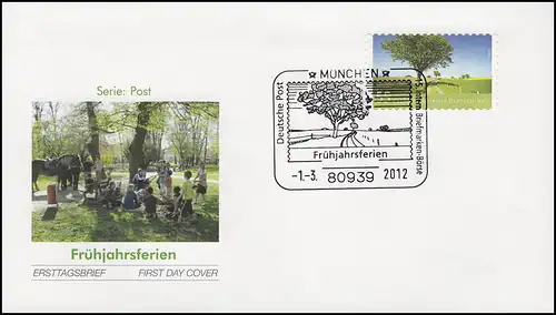 2923 vacances de printemps de FB 21, FDC ESSt Munich