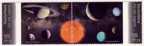 2884-2885 Jugend Astronomie Sonnensystem-Zusammendruck, postfrisch **