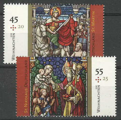 2895-2896 Noël 2011, ensemble frais de port **