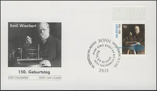 2897 Emil Wiechert, FDC ESSt Bonn