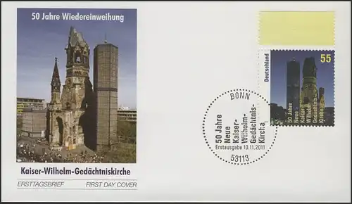 2898 Eglise de la mémoire de l'empereur Guillaume, FDC ESSt Bonn