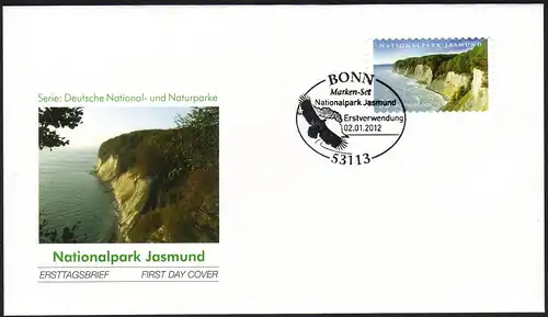 2908 Nationalpark Jasmund selbstklebend aus FB 18, FDC mit EV-O Bonn