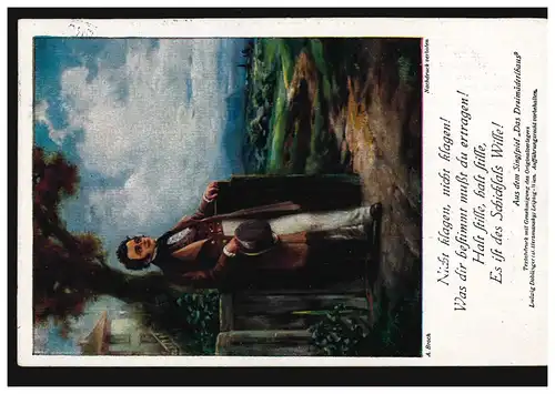 AK A. Broch: Le jeu de chant Le destin de la maison des Treize Schierstein 1919