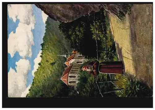 AK Maria-Dusenbach / Notre-Dame de Dusenbach von Statiosnweg aus gesehen