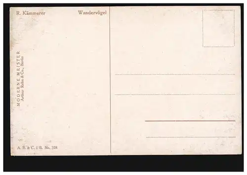 AK Artiste R. Kämmerer: oiseaux de randonnée - Femmes et musique, inutilisé