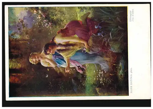 Künstler-AK Hans Zatzka: Elfenspiel, Galerie Wiener Künstler, ungebraucht