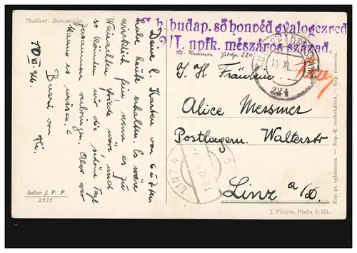 AK Maillard Artiste: Barcarolle - Bateau avec Ange et Harpe, Poste de Champ 1916