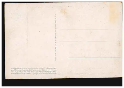 AK Cabillaud: Rêverie - Musique violoniste, édition Teubner Leipzig, inutilisé