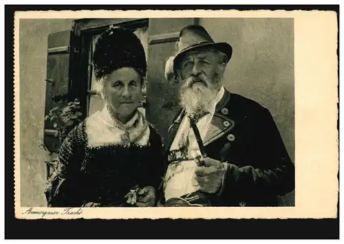 Photo AK Ammergauer costumes avec Andreas Lang, édition Ravensburg, inutilisé