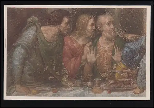 AK Artiste Leonardo da Vinci: La Soirée - Découpe, inutilisé