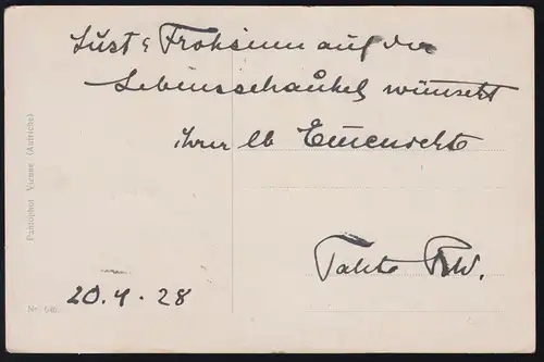 Künstler-AK Josef Süss: Kinderfreuden Mädchen auf der Schaukel, beschriftet 1928