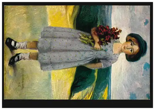 AK Artiste Astrid Kjellberg-Juel: Goldlack, maison d'édition Paul Heckscher, inutilisé