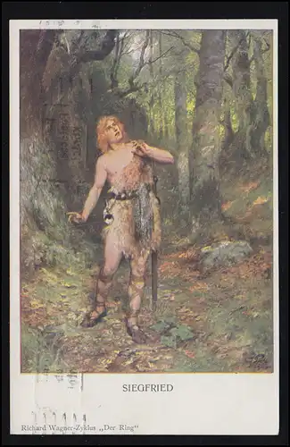 AK Ferd. Leeke: Siegfried Richard Wagner Cycle L'anneau, WÜRZBURG 1920