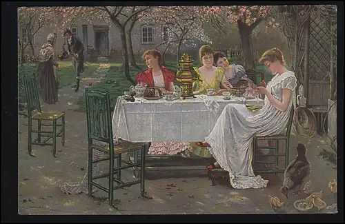 Artiste-AK J. Koch: Visite inattendue, Kleiner Verlag Berlin, inutilisé