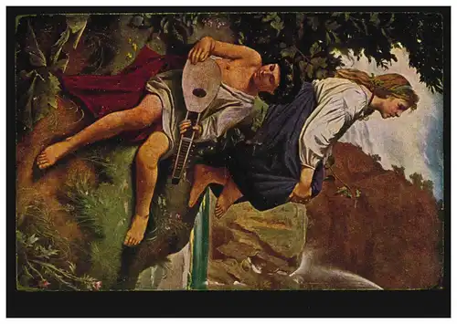 Künstler-AK Anselm Feuerbach: Ricordo di Tivoli, Schackgalerie, ungebraucht