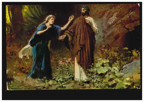 Künstler-AK Robert Leinweber: Jesus offenbart sich Maria, ungebraucht