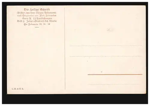Künstler-AK Robert Leinweber: Jesus offenbart sich Maria, ungebraucht